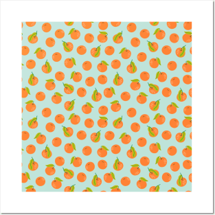 Pattern with tangerines Posters and Art